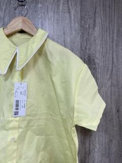 タグ付き未使用品 Chillfar パイピングカラーシャツ ビックカラー 黄色