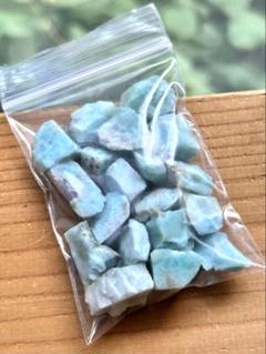r10. ドミニカ共和国 ラリマー 原石ラフ 1セット 天然石 鉱物標本