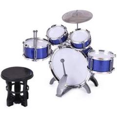 10点セット キッズドラム ドラムセット 楽器玩具 スツール付き子供 キッズ