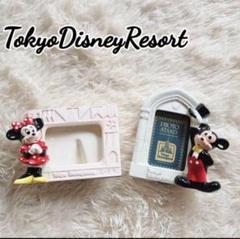 【希少】東京ディズニーランド　ミッキー　ミニーフォトフレーム　陶器