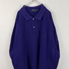 USA古着 Ralph Lauren ラルフローレン 刺繍 ポロシャツ 紫