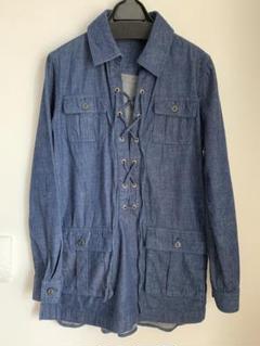 SINME(シンメ) レースアップ デニムチュニックシャツ SINME(シンメ) レースアップ デニムチュニックシャツ