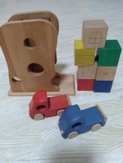 値下げ【廃盤品】ツミニー　こまむぐ　トラック　積み木　木製おもちゃ 値下げ【廃盤品】ツミニー こまむぐ トラック 積み木 木製