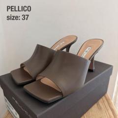 【新品】PELLICO ペリーコ レザーヒールサンダル ミュール ブラウン 37
