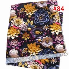 残１☆#84☆特価再販 3Dプリント 立体プリント 生地 花 花柄 輸入生地のサムネイル