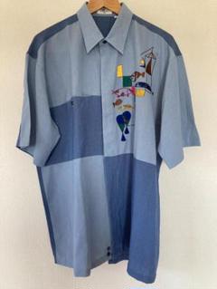 Gellan Europe 柄シャツ 舞踏会 ポリシャツ レトロ