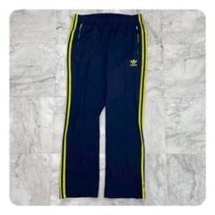 adidas - adidas トラックパンツ M ネイビー×イエローの通販 by