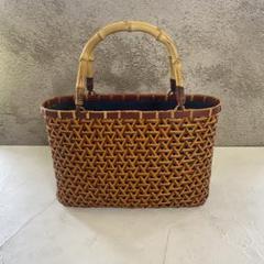 竹細工 竹工芸 カゴバッグ 籠バッグ カバン 鞄 バンブーアート 百貨店購入品
