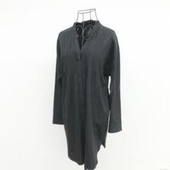 アンタイトル チュニック シャツ M 黒 ピンタック 綺麗め 日本製 上品 清楚