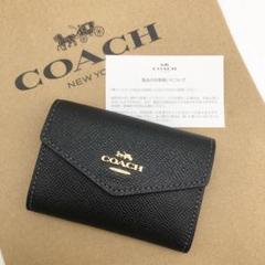 【COACH☆新品】☆フラップ カード ケース☆ビジネスカードケース☆ブラック