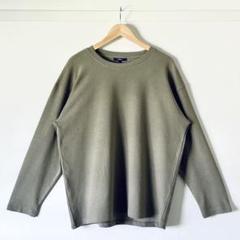 【美品】オムネス グリーン 緑 長袖カットソー ゆるだぼ L リラックス 古着