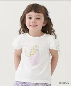 プティマイン　ラプンツェル チュール袖グラフィックTシャツ130