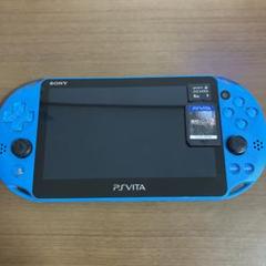 青色 PS Vita 本体 +メモリーカード+ソフト付き