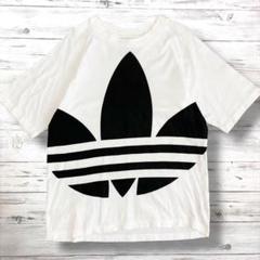 adidas originals Tシャツ デカロゴ ホワイト M 0956