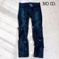 希少　ノーアイディー　NO ID　デニム　ペンキ加工　蜂の巣　インディゴ　Lのサムネイル