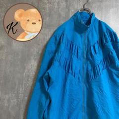 【雰囲気◎】teddi sport メンズ　ブルゾン　L　ブルー　ジップアップ