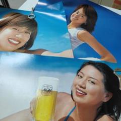3枚】2003年 アサヒビール イメージガール 東原亜希ポスター B2