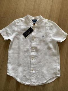 Polo Ralph Lauren 麻 半袖シャツ 130ホワイト