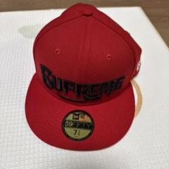 SUPREME 59FIFTY キャップ レッド 7 3/4 - メルカリ