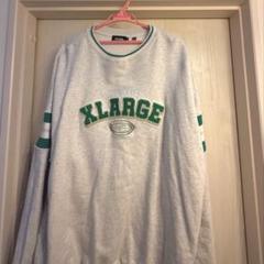XLARGE グレー×緑 トレーナー