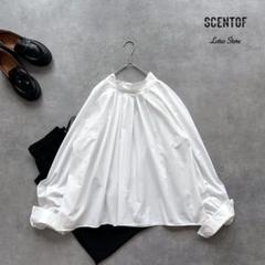 美品 SENTOF(セントフ) ハイネックタイブラウスのサムネイル