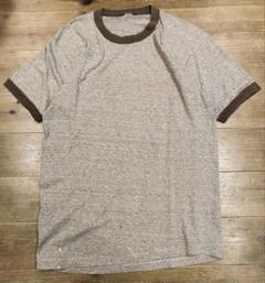 Tシャツ 古着 70s TOWNCRAFT タウンクラフト 茶色 リンガーT M