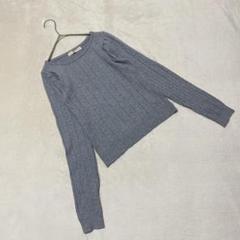 OA2600【マジェスティックレゴン】ニット【M】ケーブル編み グレー 秋・冬