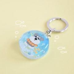シュナウザー　犬　ハンドメイド　チャーム　キーホルダー　可愛い　レジン　海