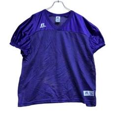 ラッセルアスレティック　ラグビーアメフトメッシュ Tシャツ　紫　XL【4388