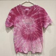 Hanes ヘビーウェイト Tシャツ ピンク タイダイ柄