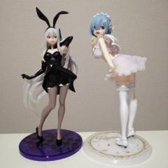Re:ゼロ バニーガールフィギュア 2体セット + 2体　計4体 Amazon | フリーイング Re:ゼロから始める異世界生活 レム