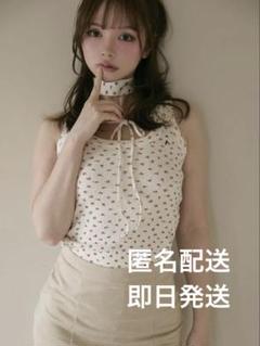 メルカリ最安値❗️ andmary Flower ribbon tops blue - メルカリ