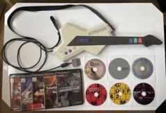 PS2 ギターフリークス専用コントローラー、専用ソフト、サントラCDのまとめ売り