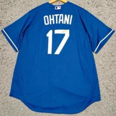 【美品】ドジャース 大谷翔平 #17 ユニホーム オルタネイト ブルー Lサイズ