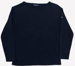 SAINTJAMESブラック黒ウェッソンソリッド無地　T1【美品フランス製】S