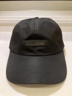 23SS Supreme Leather Patch 6-Panel Black