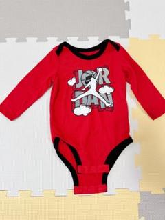 【新品未使用】JORDAN ベビー服レッドロンパース 6-9M