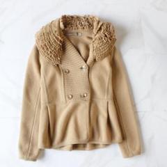 生まれのブランドで ERMANNO SCERVINO ニットジャケット Mサイズ アンゴラ ウール ジャケット・アウター
