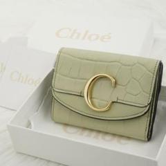 chloe クロコ型押しフラグメントケース 緑 数回使用