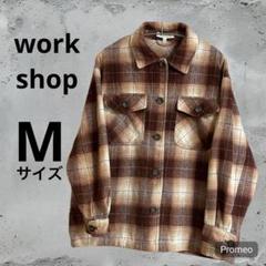 workshop チェック柄 長袖シャツ Mサイズ
