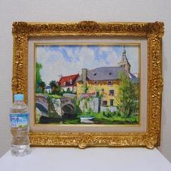 平井和夫　パリの街　油絵　フランス　ヴィンテージ　F10 海外限定】 平井和夫 パリの街 油絵 フランス ヴィンテージ F10