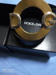 DOLCE & GABBANA オーバルロゴゴールドバックル ブラックベルト85