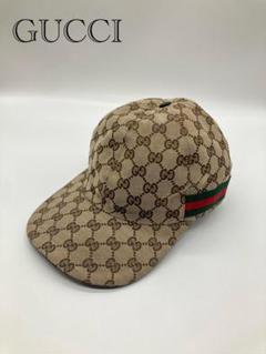 中古GUCCI グッチキャップ 帽子 チェック柄(XL 60)