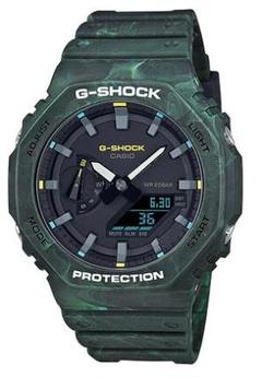【美品】GA-2100 カシオーク カスタム品　エヴァ　アスカ風　カーボンベゼル 第3世代カシオーク】G-SHOCK GA-2100メタルカスタム【超完成度