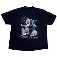 ヴィンテージ 半袖Tシャツ ロンドン塔 スカル ドクロ ブラック z55