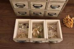 オイル仕上げで安全・アンティーク職人手作り・卓上収納
