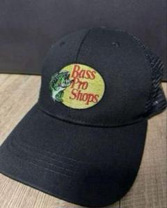激レア！ 80s〜90s USA製 ブラックバス メッシュ キャップ バスプロ Bass Pro Shop バスプロショップス メッシュキャップ ネイビー