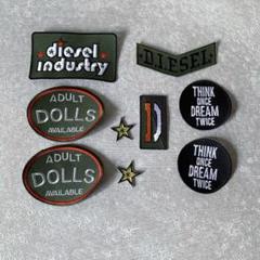 【美品】DIESEL ディーゼル スタジャン ワッペン レザー 希少 ディーゼル スタジャン レーシングジャケット L ワッペン