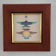 岡垣幸得 七宝焼 額絵 花風 岡垣幸得 七宝焼 額絵 花風 - メルカリ