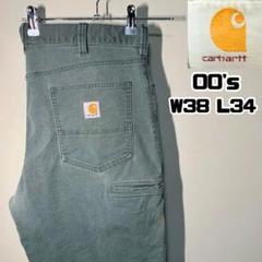 Carhartt　カーハート ペインター　ペインターパンツ　古着　カーキ carhartt - カーハートワークパンツペインターパンツ古着カーキ